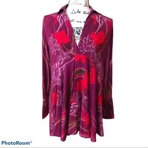 Free People purple long sleeved blouse